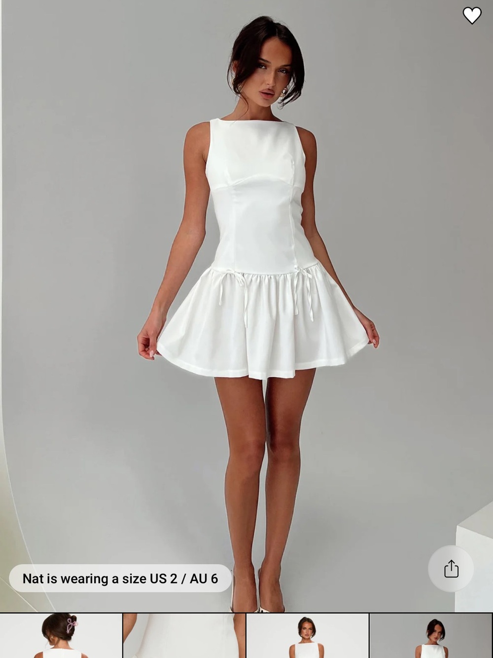 BNWT Princess Polly White Mini Dress